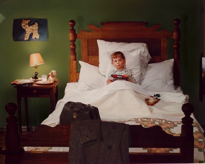 Insurance Ad, Boy in Bed