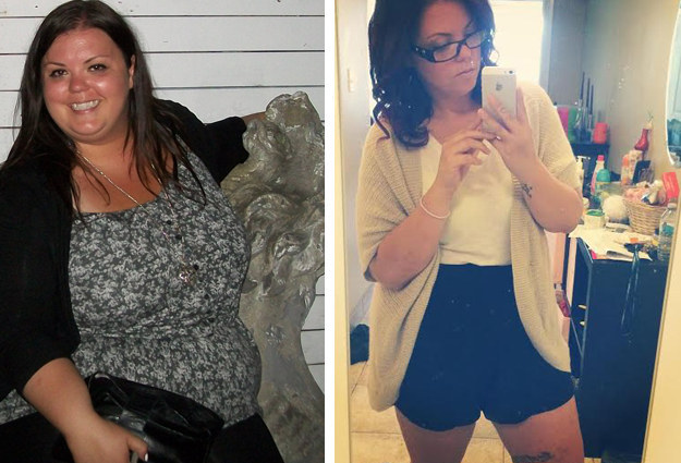 Michelle M., 30 éves, két év alatt eredeti testsúlyának felére fogyott azaz, 90 kilót adott le.
