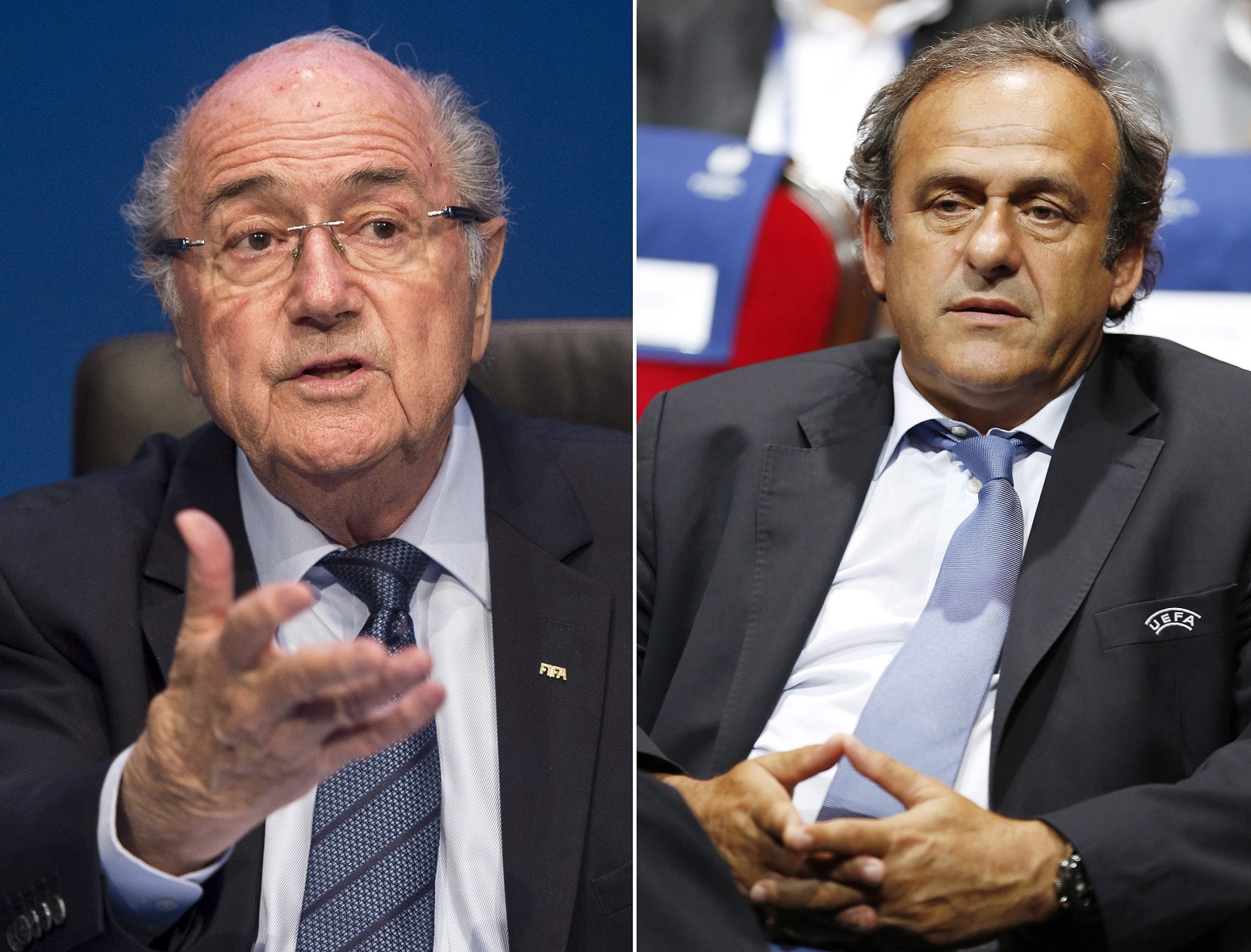 Blatter és Platini. MTI/EPA/Ennio Leanza/Sebastien Nogier