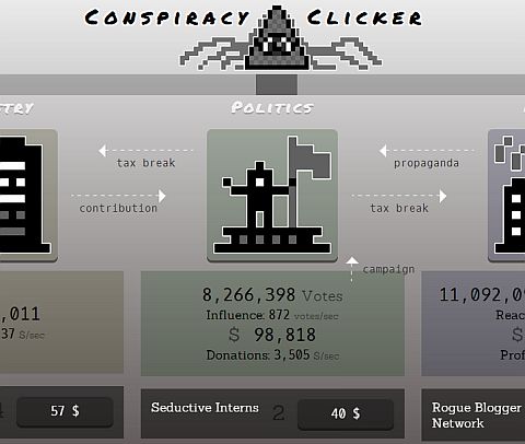 Conspiracy Clicker: gyors mutatóujjal alapozni meg egy birodalmat
