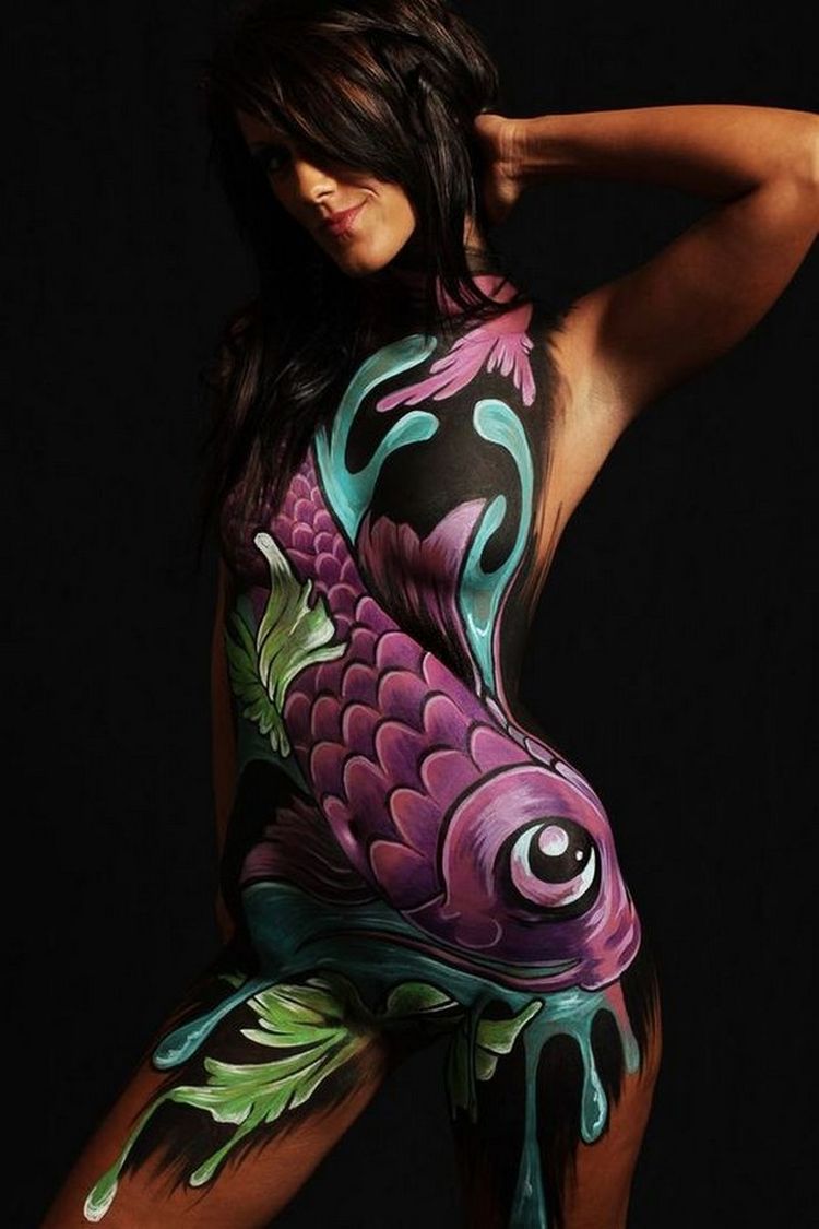 Model: Brittany Jones Body Paint by Tia Adams UNRETOUCHED IMAGE