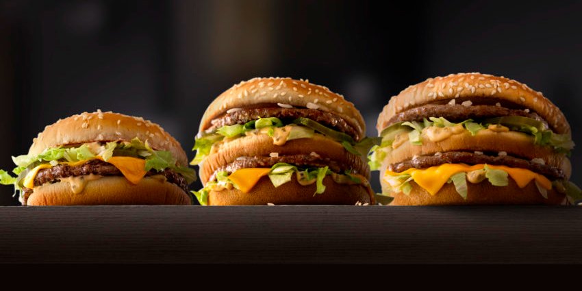 A Mac Jr., a Big Mac, és a Grand Mac (kép: McDonald's)