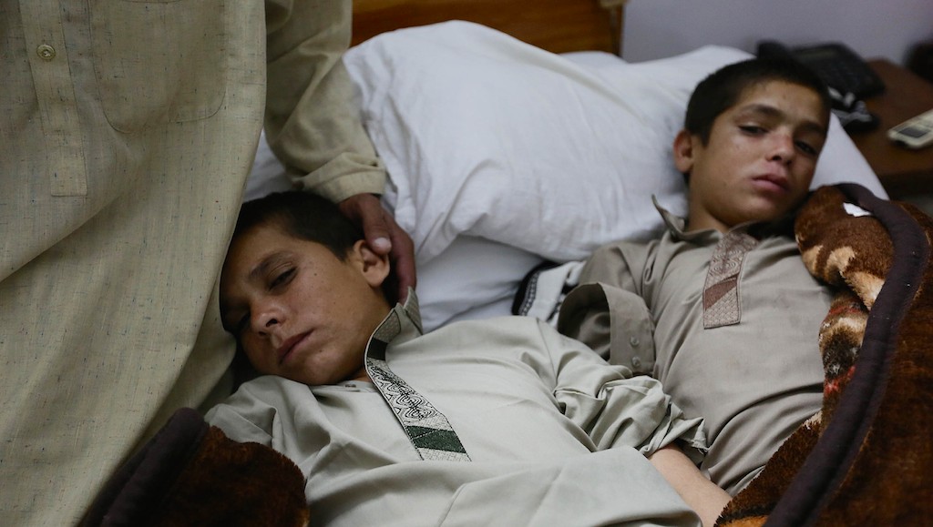 ISLAMABAD, PAKISTAN - MAY 6: Two siblings Abdul Rasheed (L) and Shoaib Ahmed (R), continuing their daily life during day but collapse into a vegetative state, paralysed and unable to talk, at night, are seen at hospital in Islamabad, Pakistan on May 6, 2016. Reason and cure of illness can't be known. Doctors at a hospital in Islamabad carrying out medical tests to understand the reason behind the brothers' bizarre symptoms. Metin Aktas / Anadolu Agency