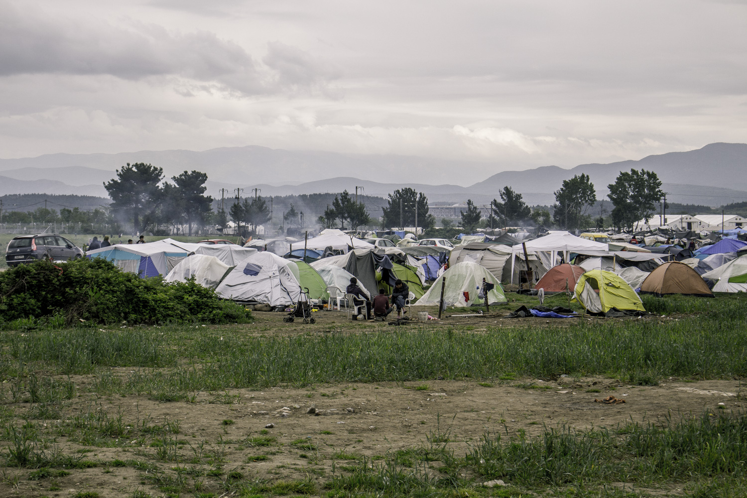 Az Idomeni menekülttábor nagytotálja. Fotó: Kaufmann Balázs