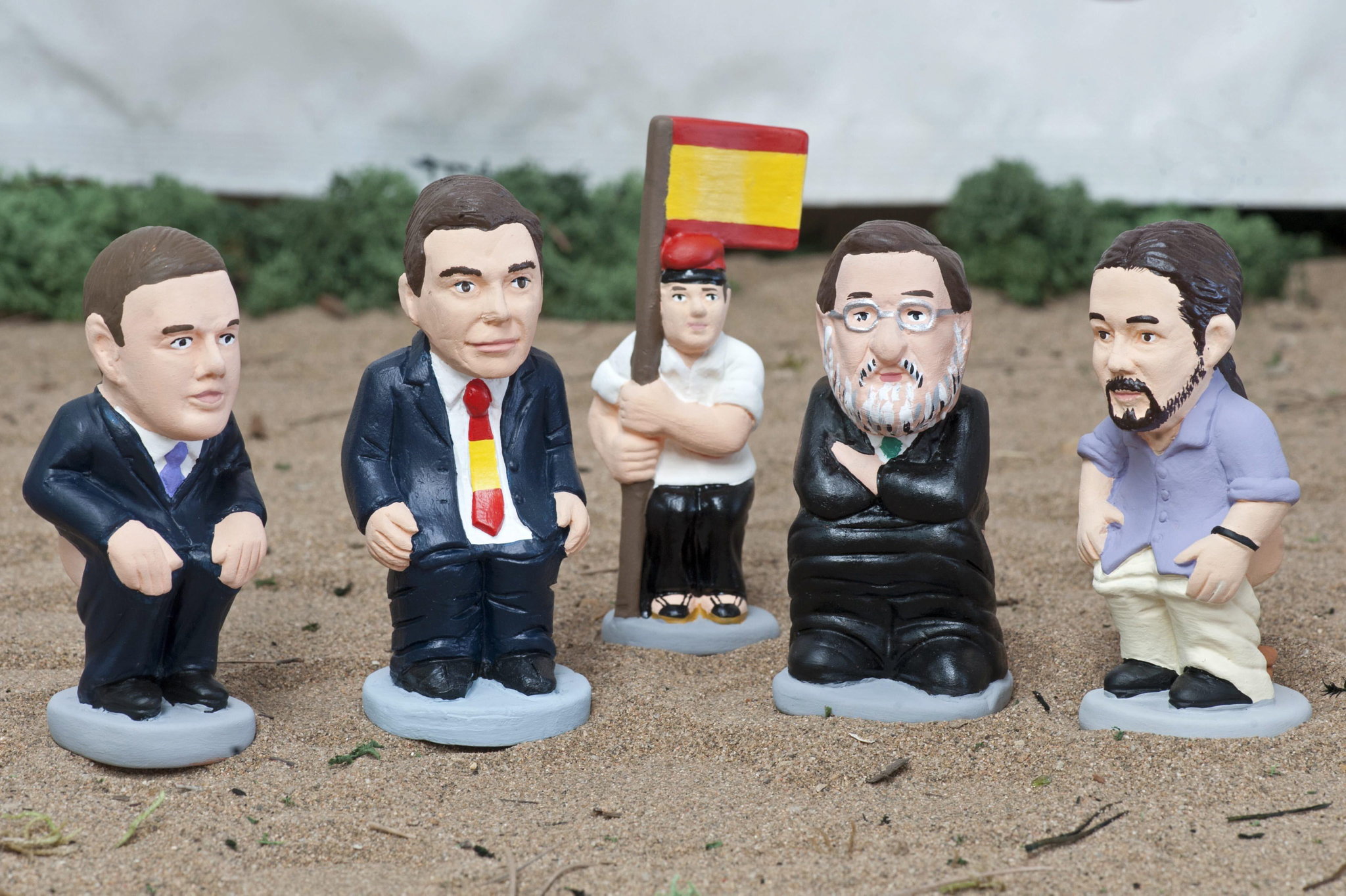 A négy pártvezető: Albert Rivera (Ciudadanos), Pedro Sanchez (PSOE), Mariano Rajoy (PP) és Pablo Iglesias (Podemos) Kép: EPA/ Robin Townsend