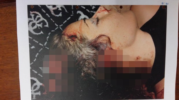 Forensic scene photos of Reeva Steenkamp