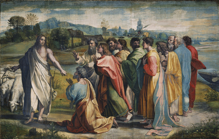 Jézus az apostolokkal (Rafaello/Wikipedia)