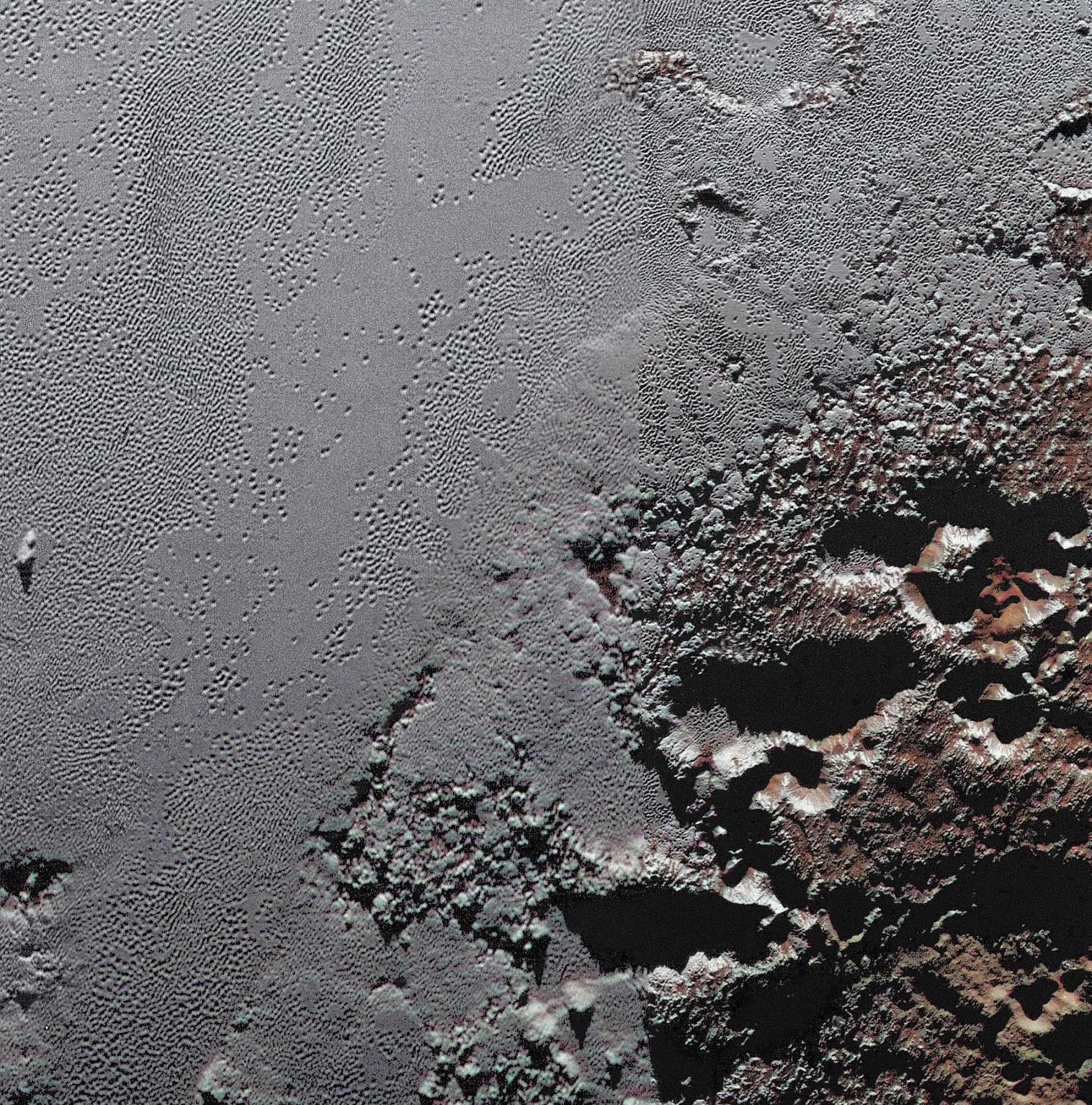 A Pluto felszíne a New Horizons 2016. június 9-ei képén Fotó: NASA