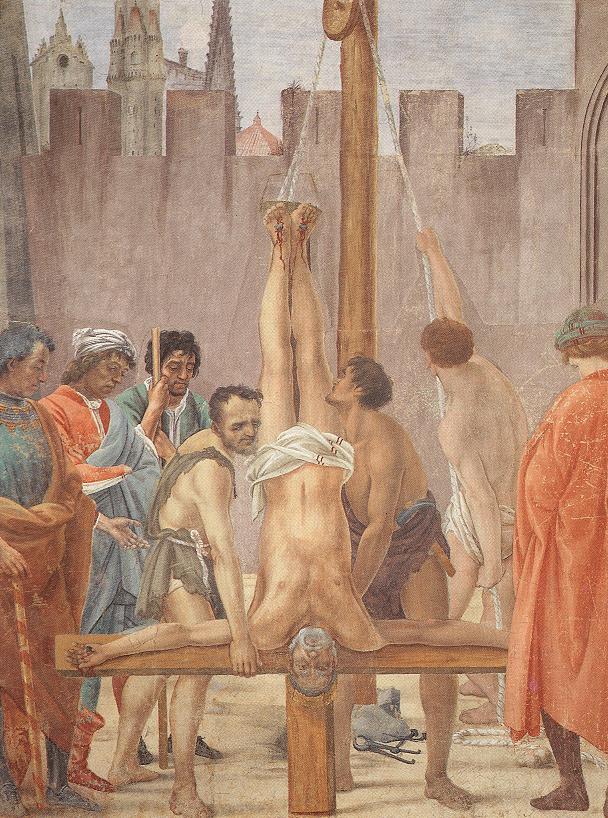 Ő kérte, hogy fejjel lefelé feszítsék keresztre (Filippino Lippi műve/Wikipedia)