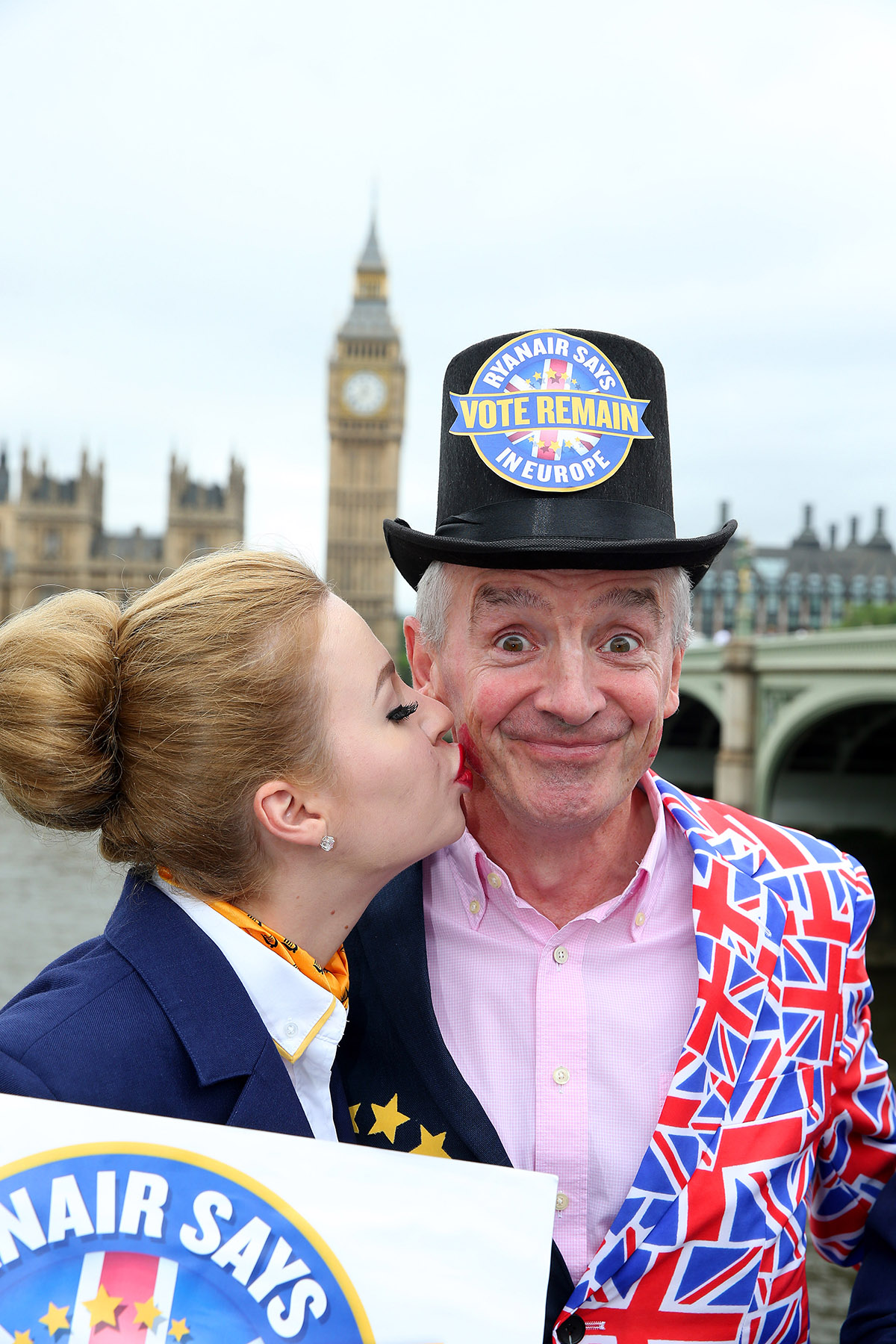 Picture by Philip Hollis for Ryanair   22-6-16 Michael O'Leary Remain photocall Westminster