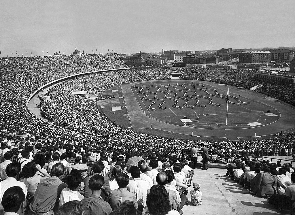 1953., a Népstadion megnyitója. Forrás: Fortepan