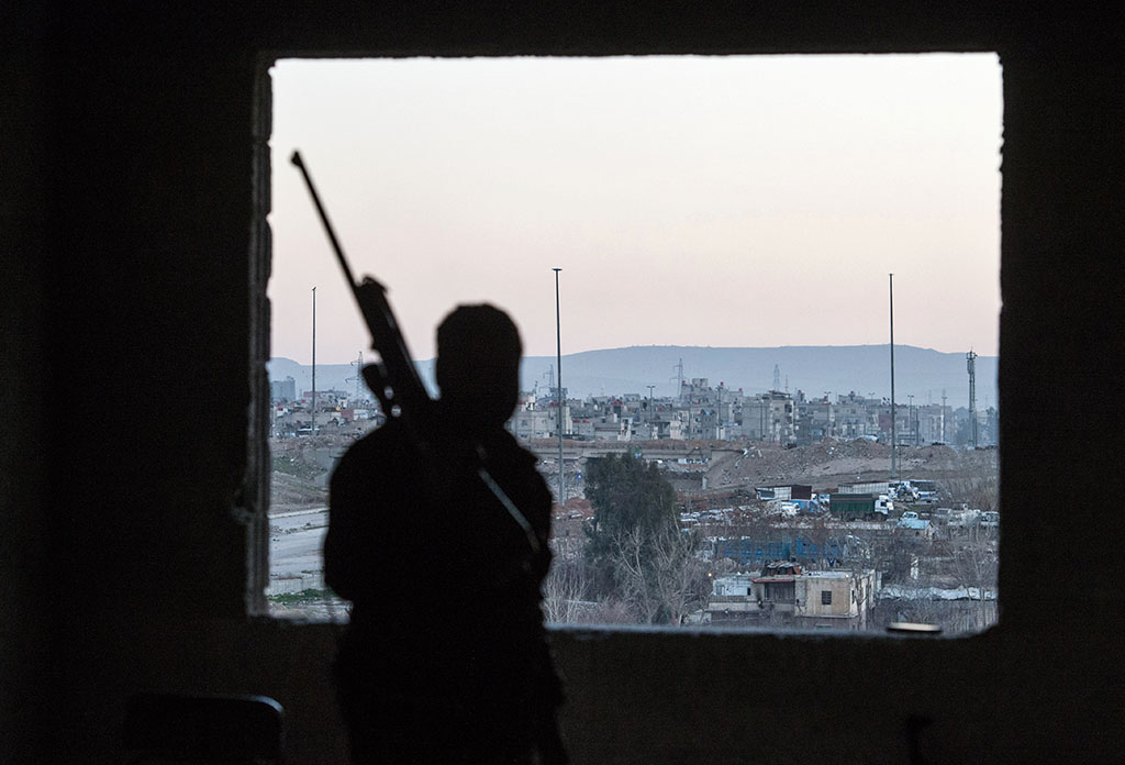Al-Nuszra katona, Damaszkusz, Szíria Forrás: Getty Images / Iliya Pitalev / Ria Novosti