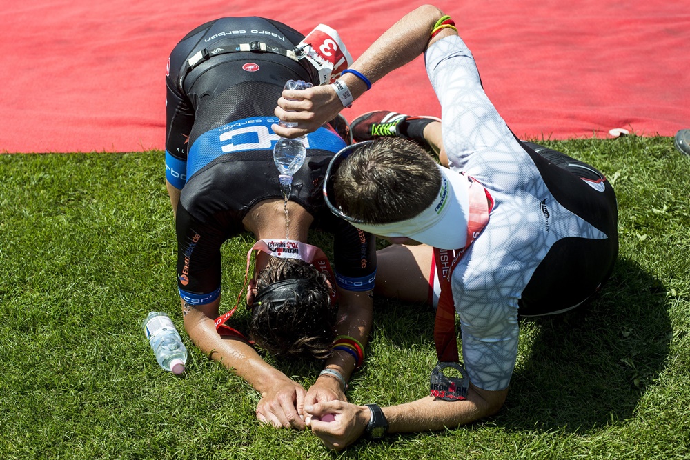 Budapest, 2016. július 30. Résztvevõk az Ironman 70.3 triatlonversenyen Budapesten 2016. július 30-án. MTI Fotó: Marjai János
