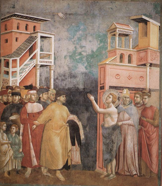 Giotto di Bondone: Ferenc szakít apjával/Wikipedia