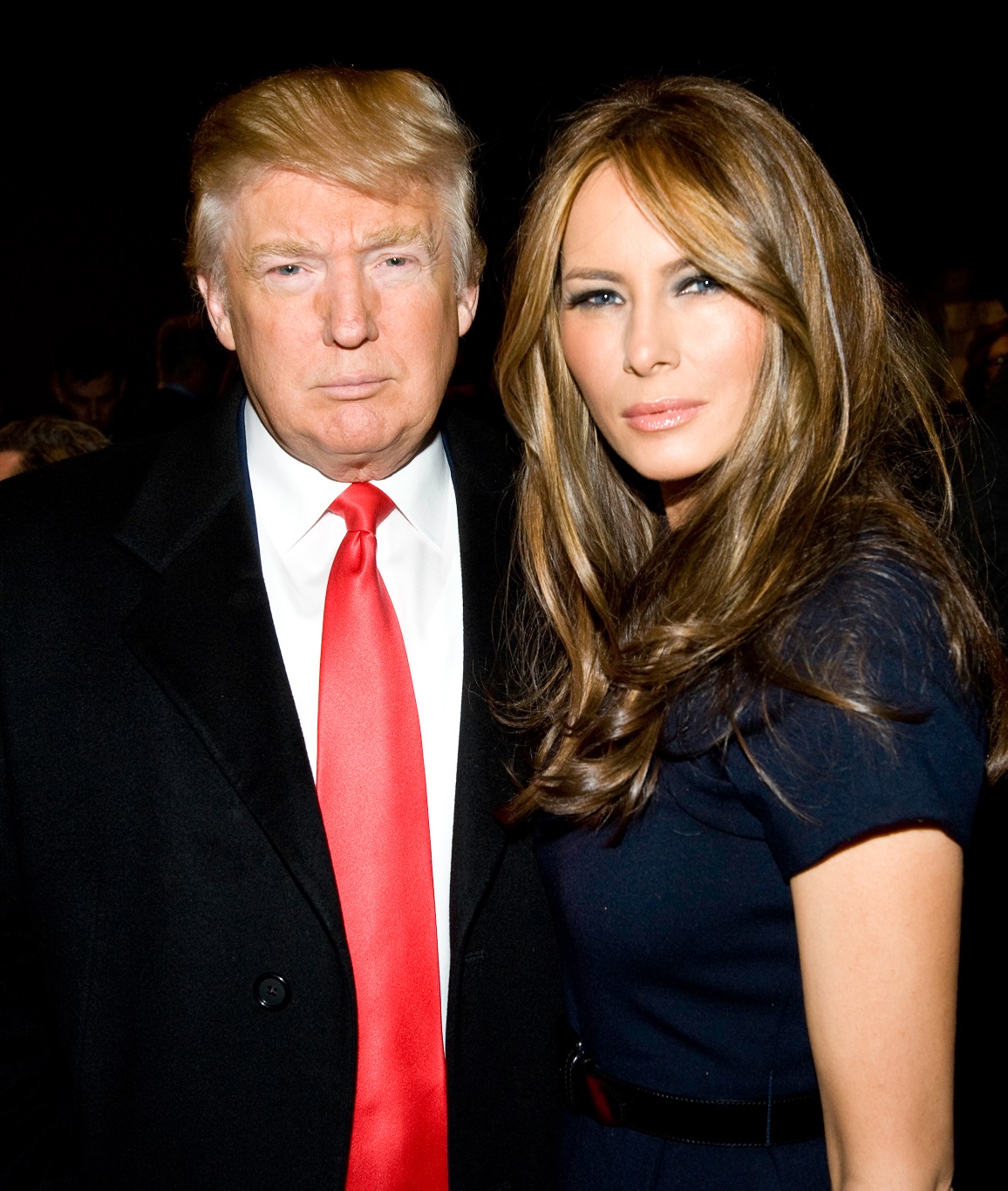 NEW YORK - FEBRUARY 17: Donald Trump and Melania Trump attend the Michael Kors Fall 2010 show during Mercedes-Benz Fashion Week at Bryant Park on February 17, 2010 in New York City. (Photo by Shawn Ehlers/WireImage)
