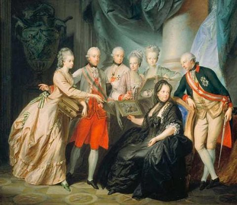 Mária Terézia és családja 1776-ban (Heinrich Füger/Wikipedia)
