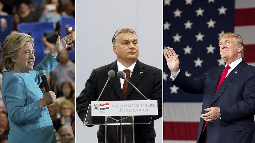Clinton, Orbán, Trump