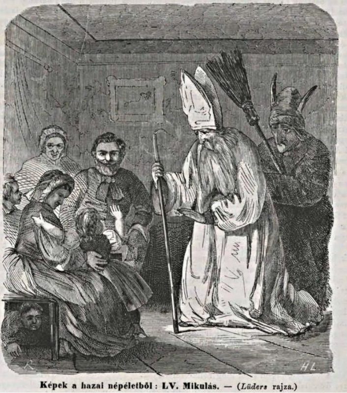 Mikulás-járás 1865-ből (Vasárnapi Újság/Wikipedia)
