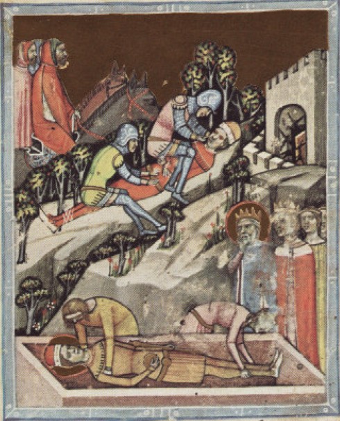 Imre temetése és Vazul megvakíttatása a Képes Krónikában