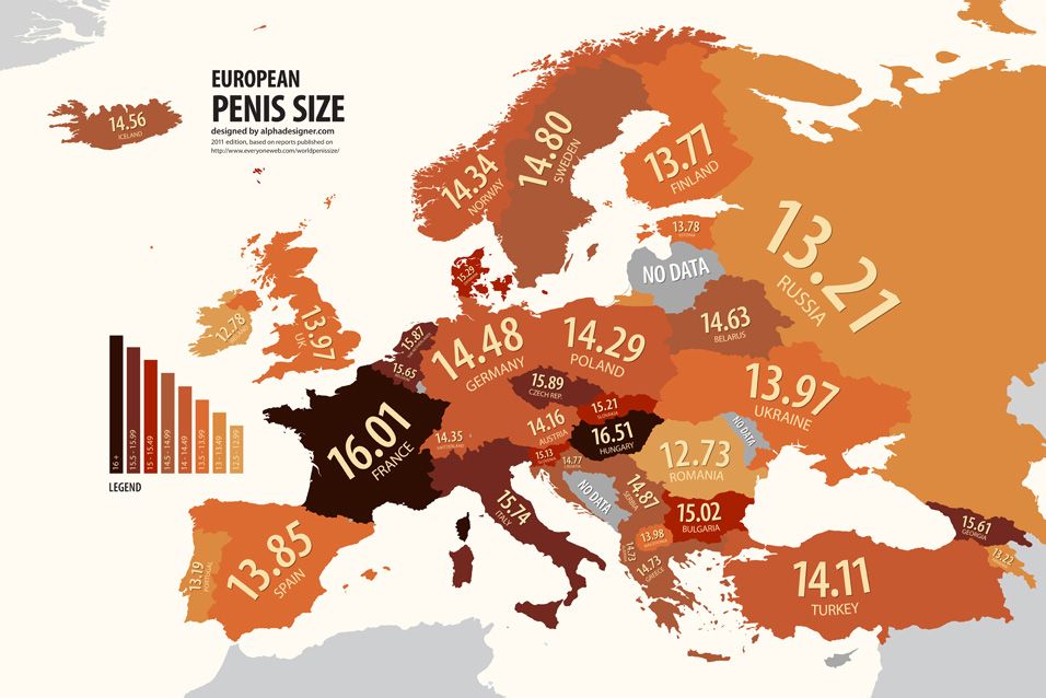 Itt a péniszméret-térkép! - Európában a magyaroké a legnagyobb