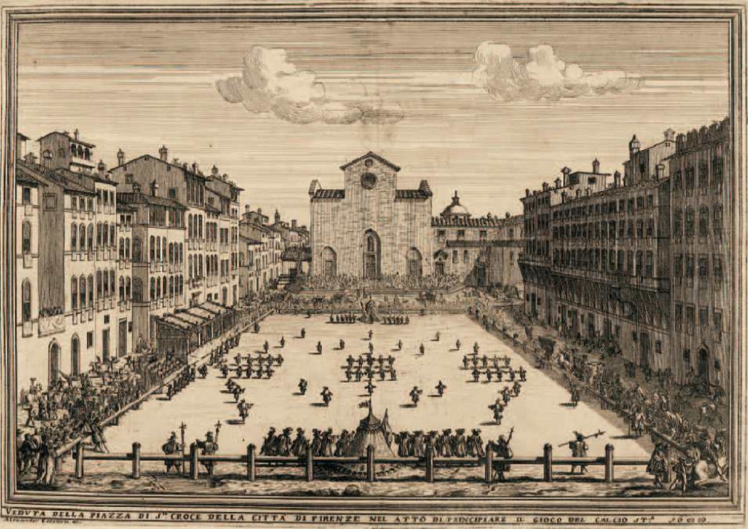 Firenzei calcio-mérkőzés a 17. században. Kép: Past Horizons