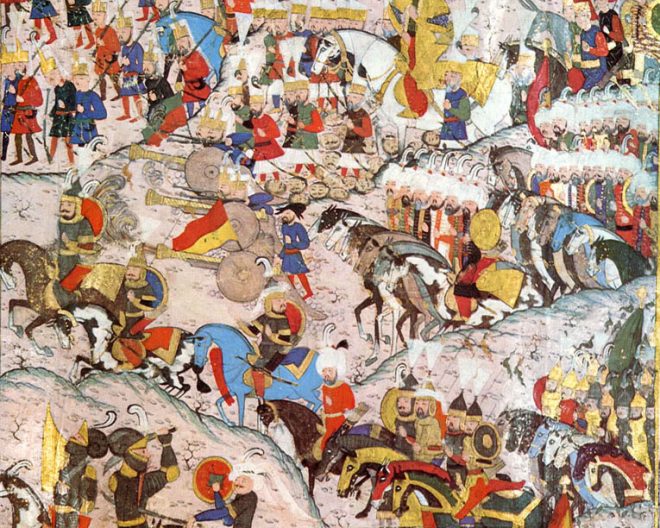 Mohácsi csata 1526, Ottomán miniatúra (részlet) 