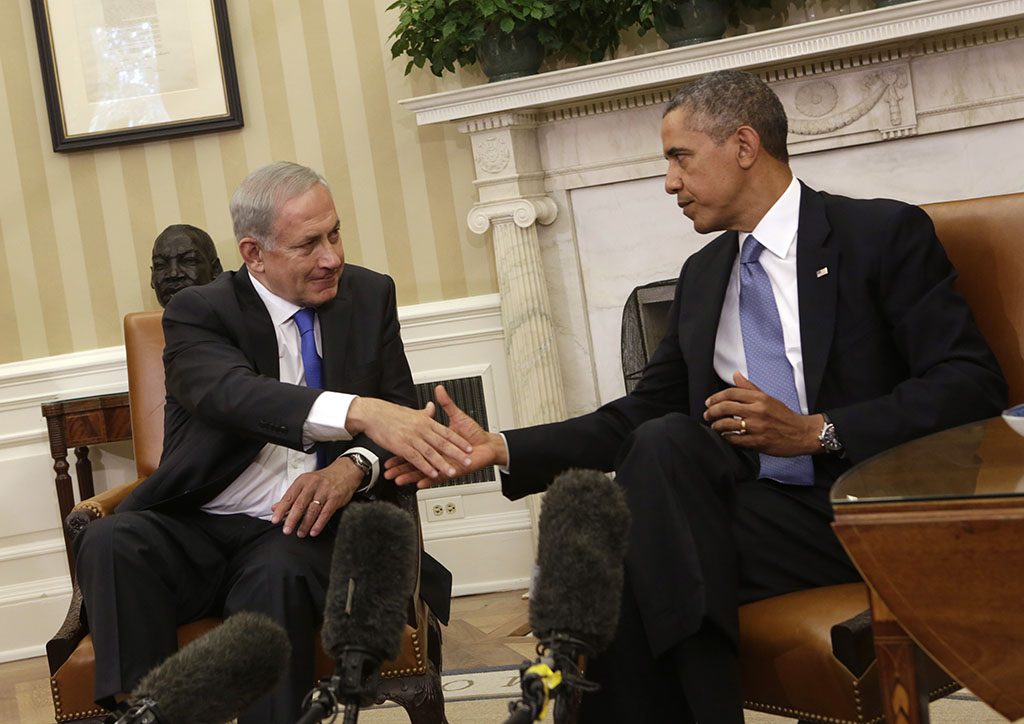 Benjamin Netanyahu és Barack Obama Fotó: Getty Images/Chris Kleponis