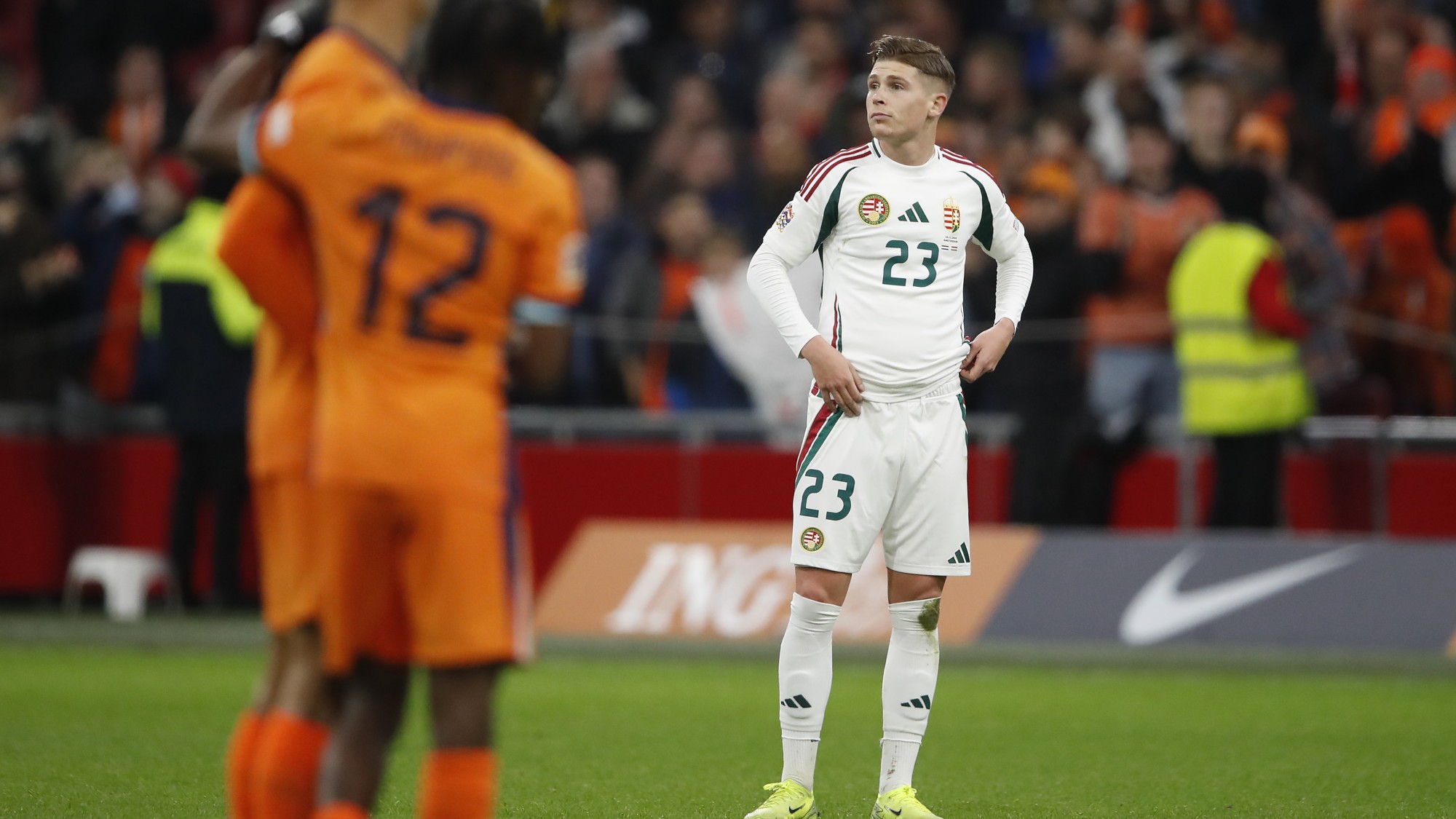 Csoboth Kevin a Hollandia - Magyarország Nemzetek Ligája-mérkőzésen.