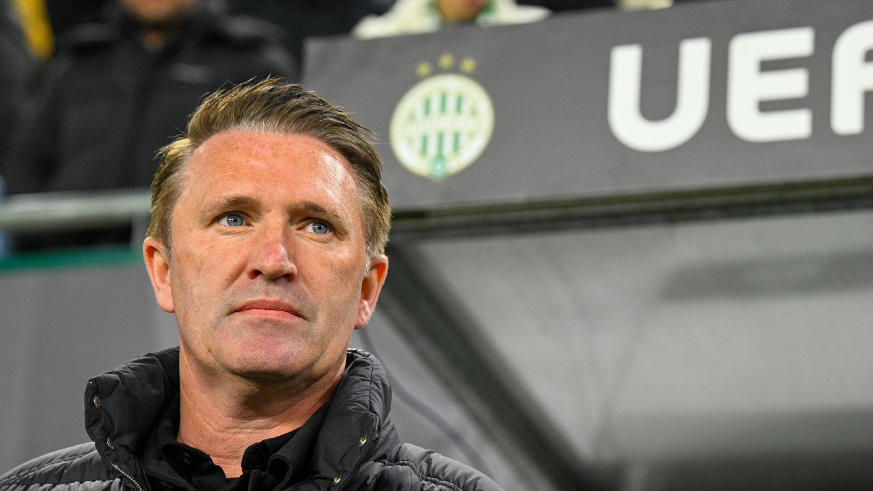 Budapest, 2026. január 22. Robbie Keane, a Ferencváros vezetőedzője a labdarúgó Európa-liga alapszakaszának 7. fordulójában játszott Ferencváros TC - Panathinaikosz mérkőzésen a Groupama Arénában 2026. január 22-én. MTI/Purger Tamás