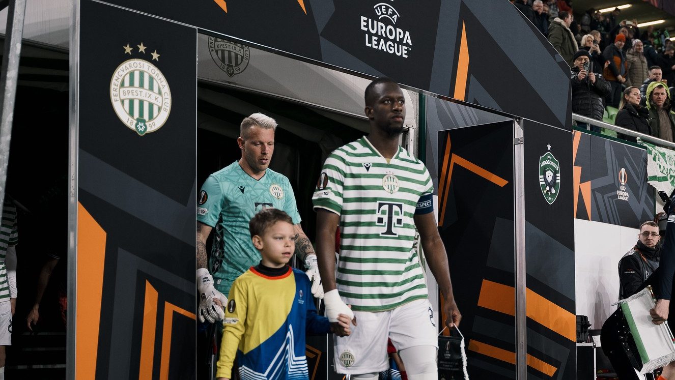 Gróf Dávid és Ibrahim Cissé a Ludogorec elleni meccsen.