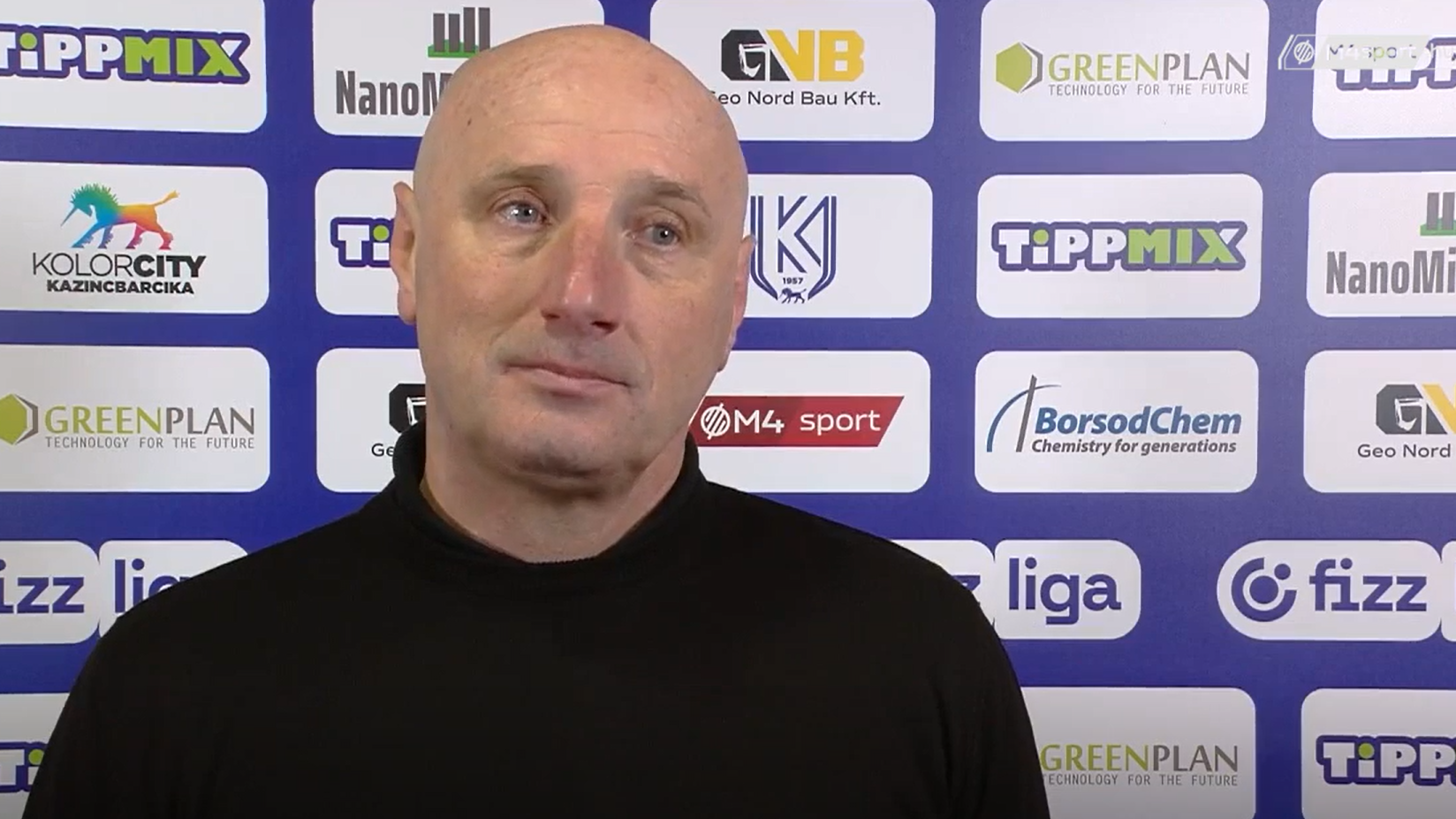 Kuttor Attila, a Kazicnbarcika vezetőedzője nyilatkozik az M4 Sportnak.