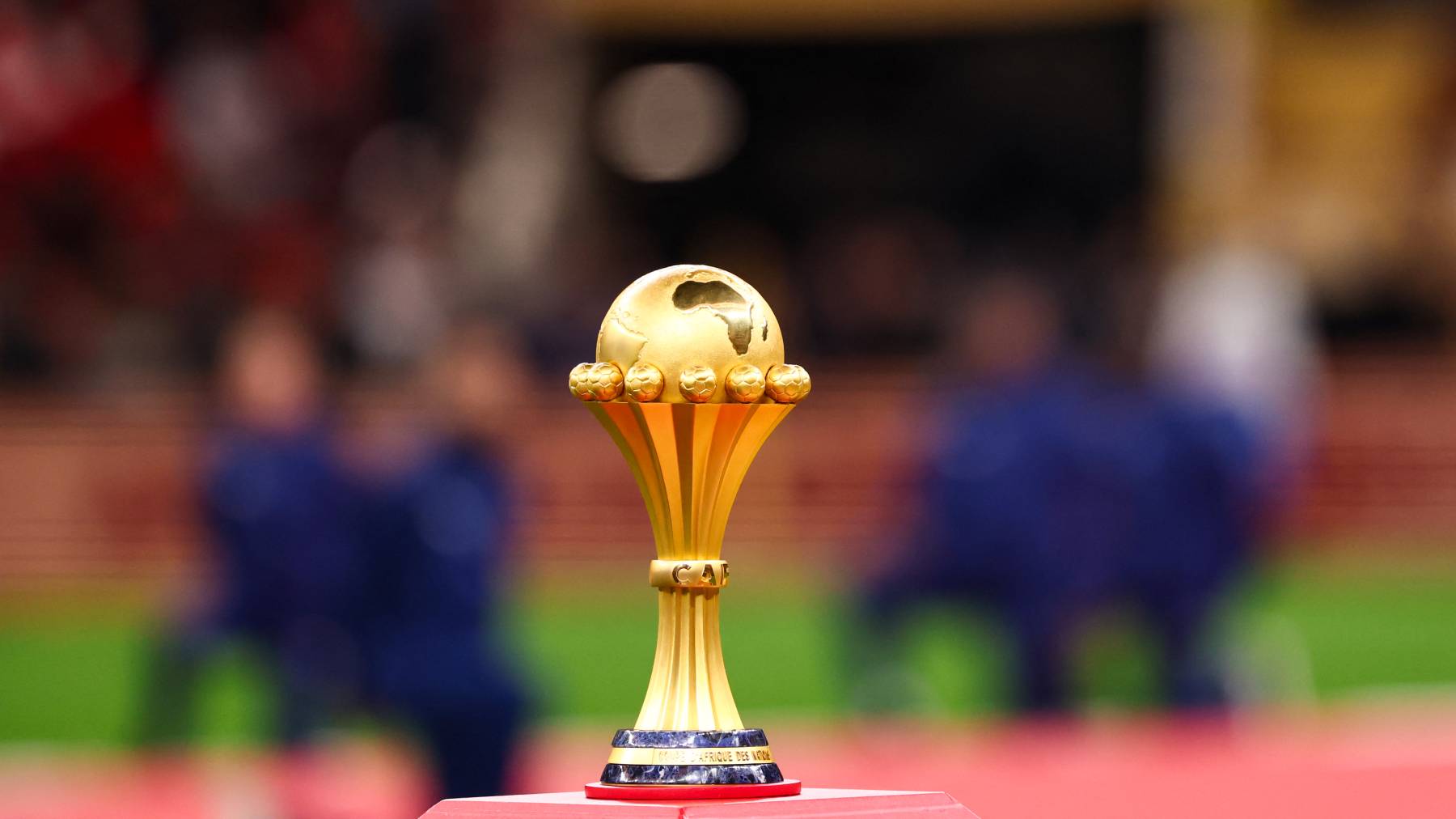The trophy is pictured before the start of the Africa Cup of Nations (CAN) final football match between Senegal and Morocco at the Prince Moulay Abdellah Stadium in Rabat on January 18, 2026. Senegal say they will appeal after they were sensationally stripped of the Africa Cup of Nations title on March 17, 2026 and the Confederation of African Football (CAF) instead declared Morocco champions, two months after their chaotic final.