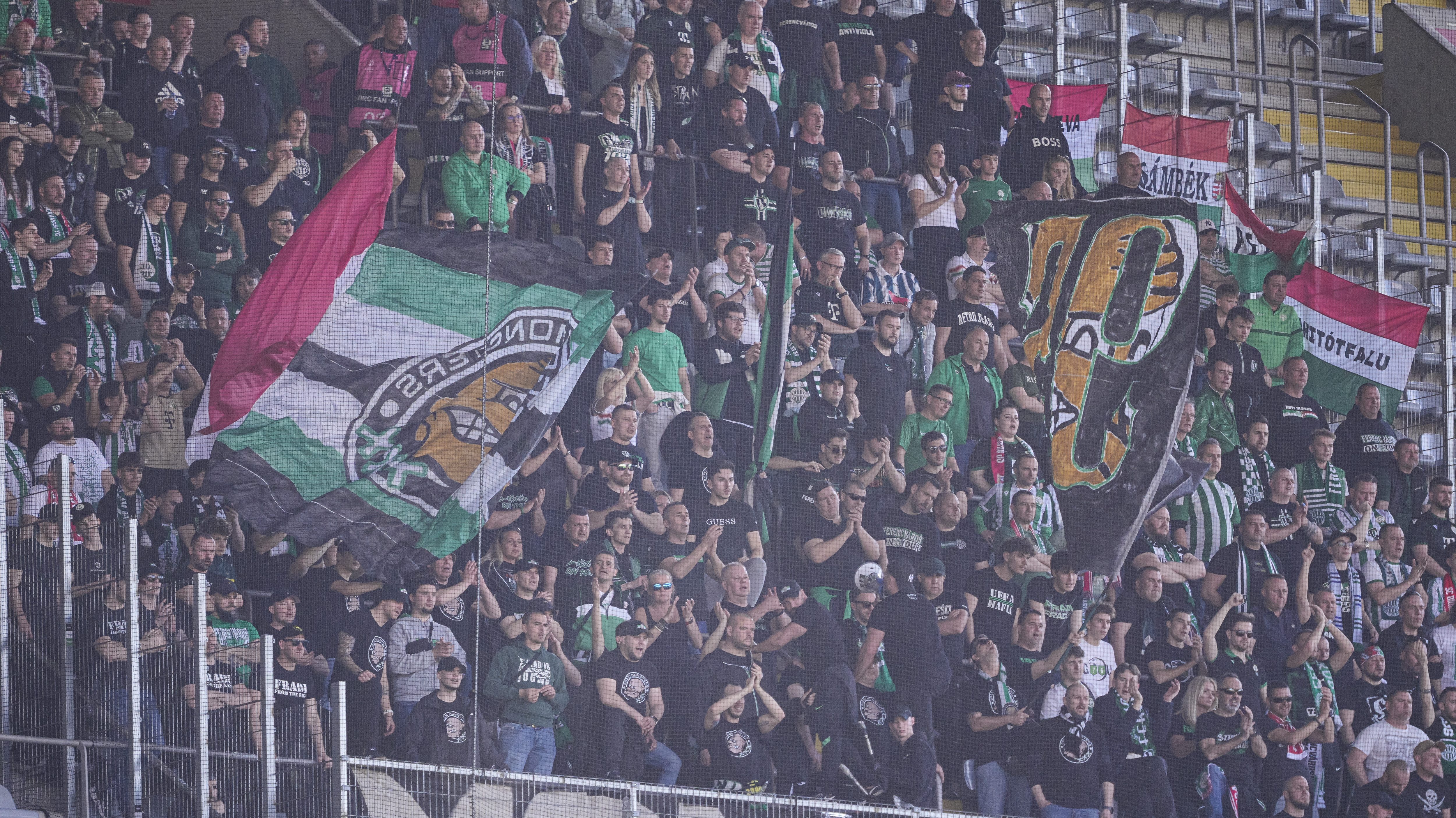 Ferencvárosi szurkolók Bragában.